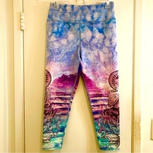 Evolution and Creation Multicolor Artistic Leggings